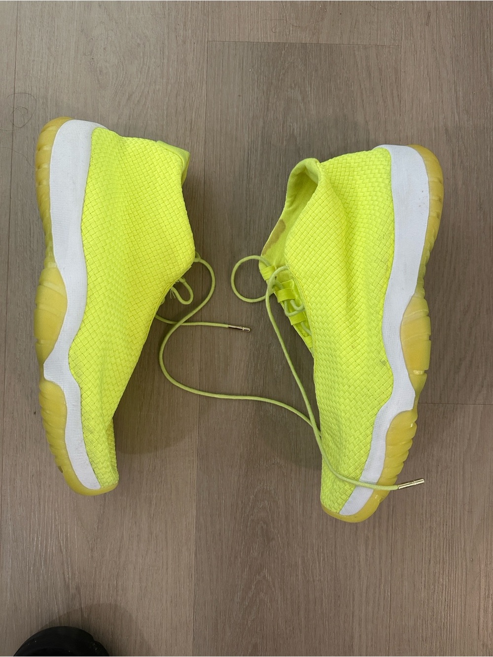 Air  Jordan Neon Yellow Athletic Sneakers